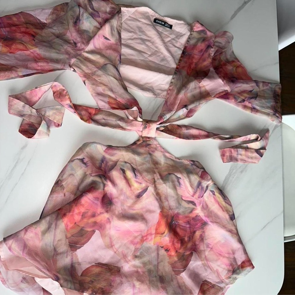 SHEIN Blush Floral Dress